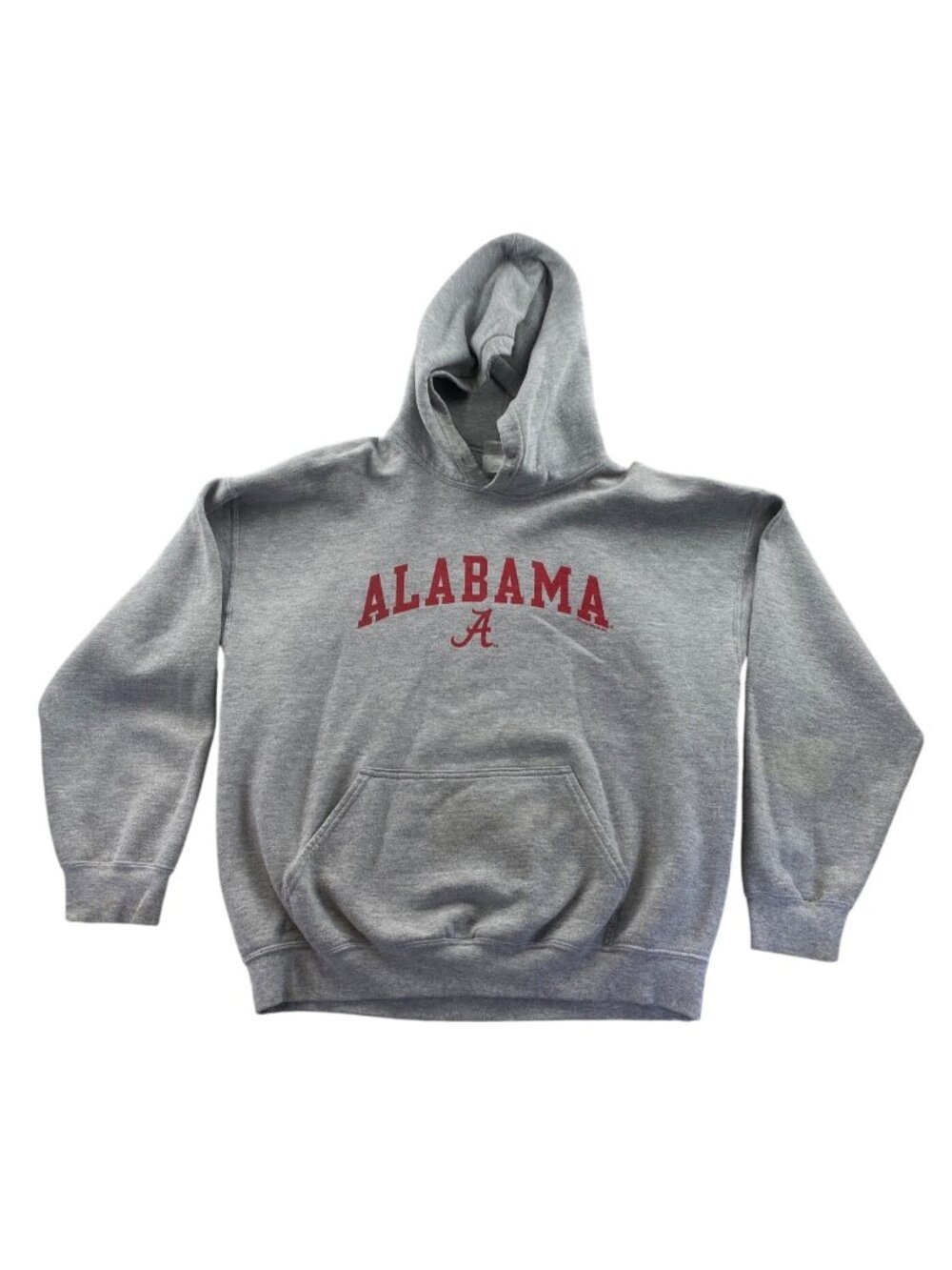 Gildan Mens Alabama Hoodie Sweatshirt Large Gray Heavy Blend Pullover Casual